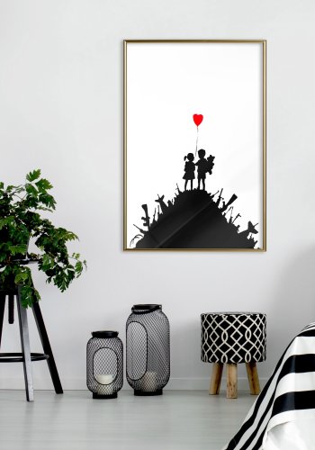 ARTGEIST Plakat med ramme - Banksy: Kids on Guns