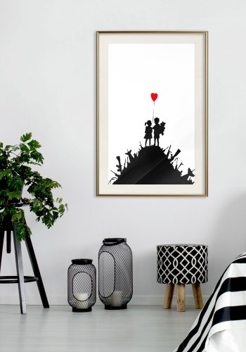 ARTGEIST Plakat med ramme - Banksy: Kids on Guns