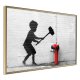 ARTGEIST Plakat med ramme - Banksy: Hammer Boy