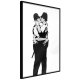 ARTGEIST Plakat med ramme - Banksy: Kissing Coppers I