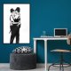 ARTGEIST Plakat med ramme - Banksy: Kissing Coppers I