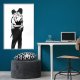 ARTGEIST Plakat med ramme - Banksy: Kissing Coppers I