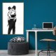 ARTGEIST Plakat med ramme - Banksy: Kissing Coppers I