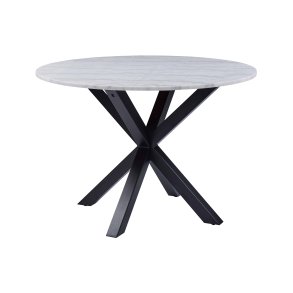 ACT NORDIC Heaven spisebord - hvid/sort marmor/metal, rund (:110)