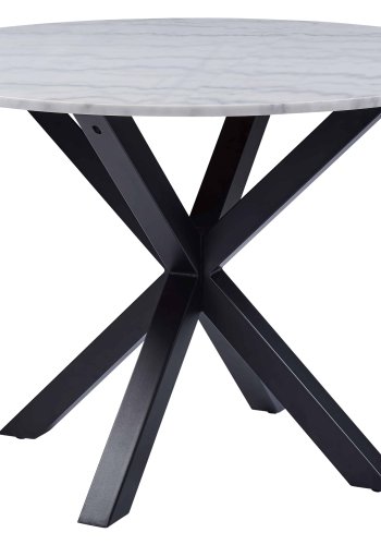 ACT NORDIC Heaven spisebord - hvid/sort marmor/metal, rund (:110)
