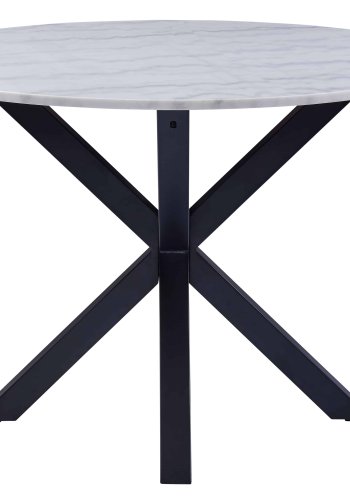 ACT NORDIC Heaven spisebord - hvid/sort marmor/metal, rund (:110)