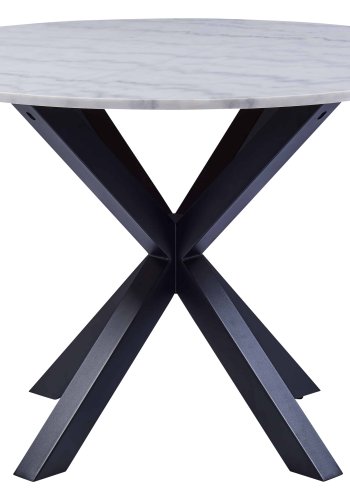 ACT NORDIC Heaven spisebord - hvid/sort marmor/metal, rund (:110)