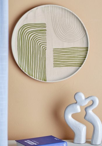 BLOOMINGVILLE Amica serveringsfad, rund - rosa stentj (39)