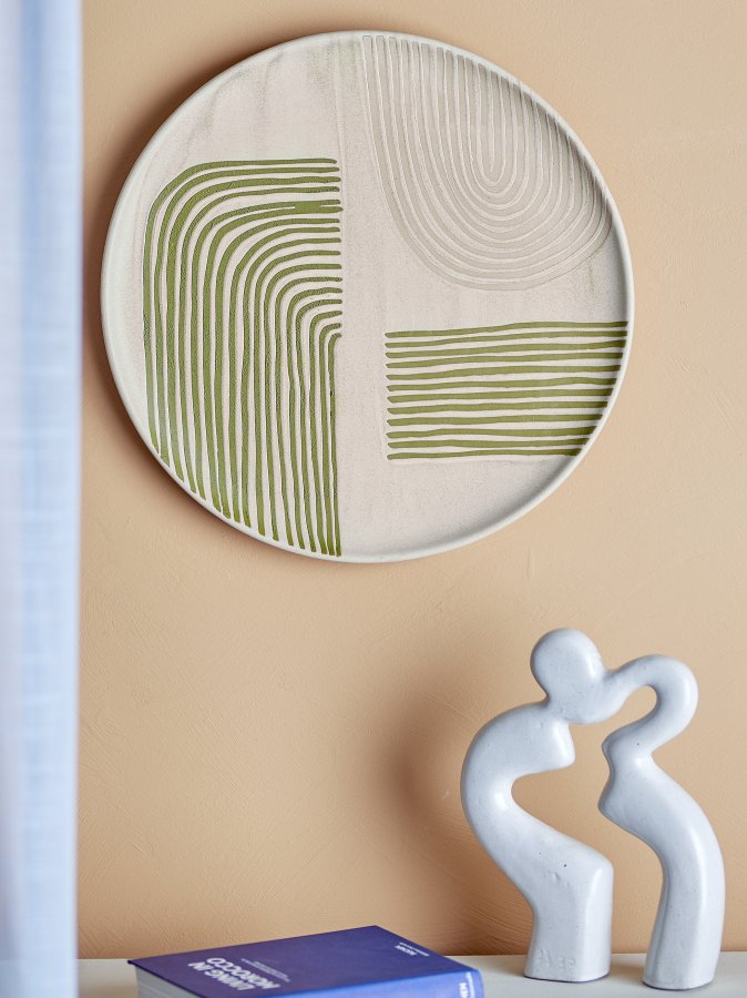 BLOOMINGVILLE Amica serveringsfad, rund - rosa stentj (39)