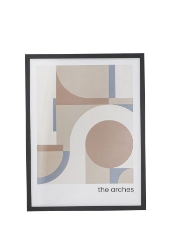 BLOOMINGVILLE Arches Illustration med ramme, Sort, Fyr