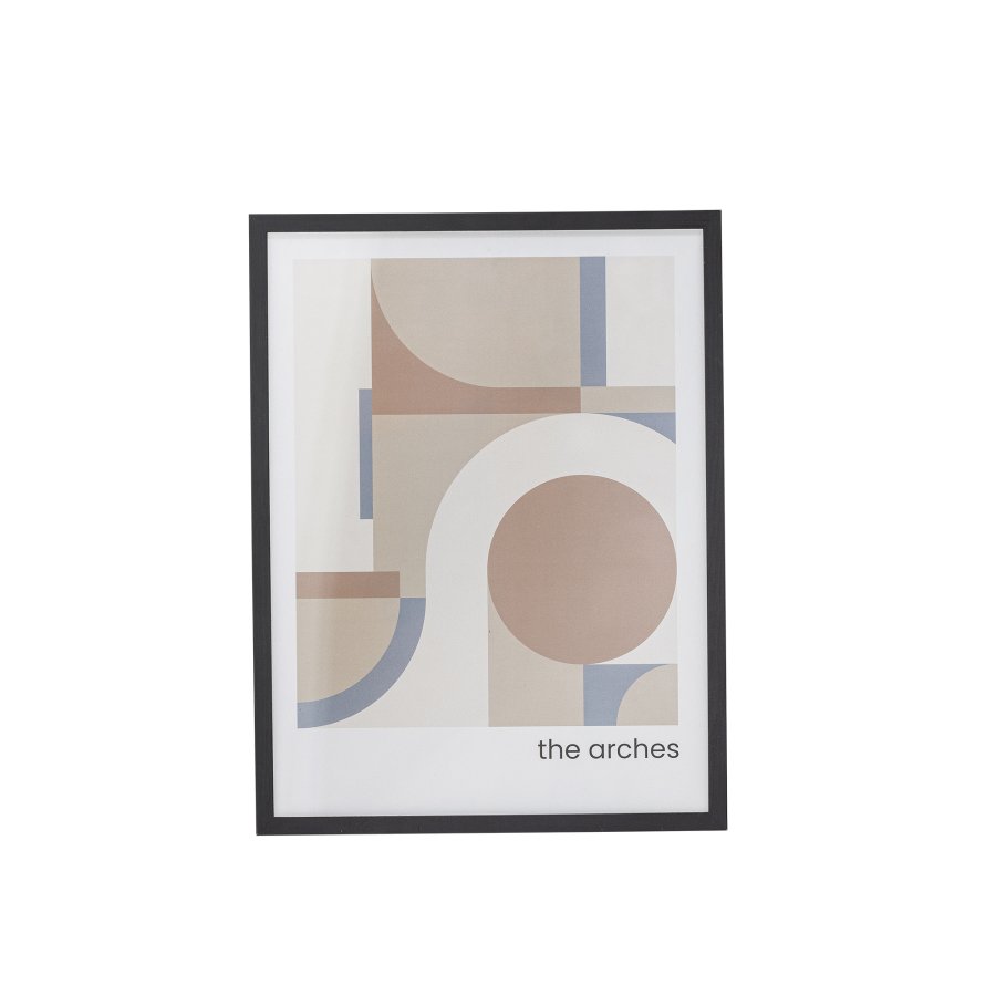 BLOOMINGVILLE Arches Illustration med ramme, Sort, Fyr