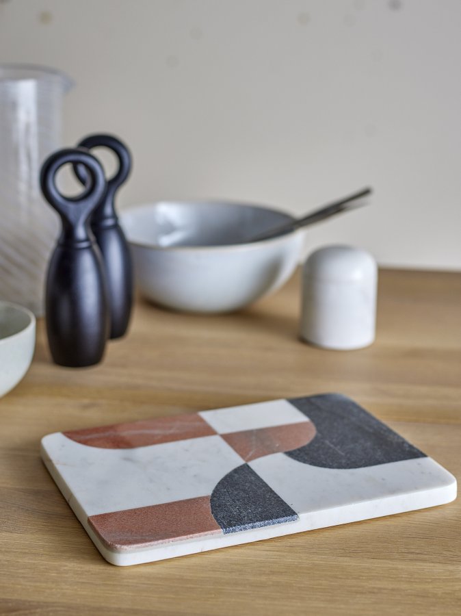 BLOOMINGVILLE Jazzi Skrebrt, Hvid, Marmor