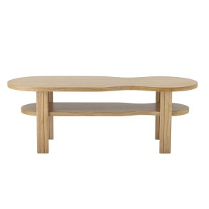 BLOOMINGVILLE Valria sofabord, m. 1 hylde, organisk - natur egefinér (120x43)