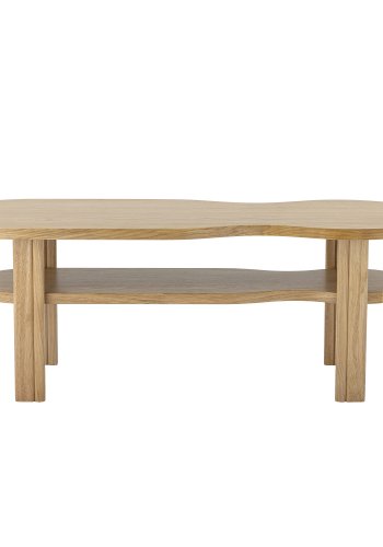 BLOOMINGVILLE Valria sofabord, m. 1 hylde, organisk - natur egefinér (120x43)