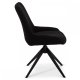 Helena spisebordsstol, m. drejefunktion - sort polyester stof og sort metal