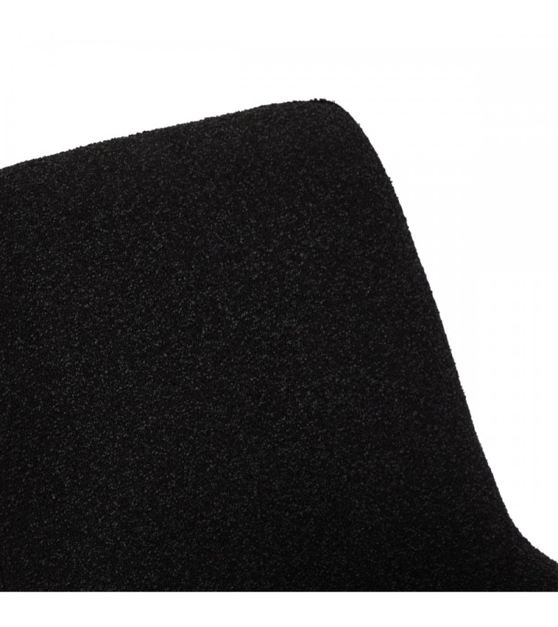 Helena spisebordsstol, m. drejefunktion - sort polyester stof og sort metal