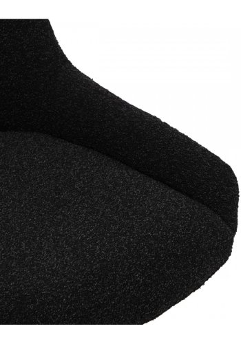 Helena spisebordsstol, m. drejefunktion - sort polyester stof og sort metal