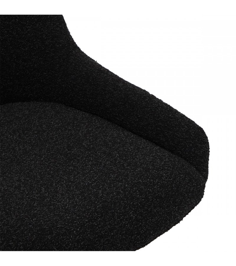 Helena spisebordsstol, m. drejefunktion - sort polyester stof og sort metal