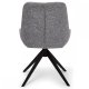 Helena spisebordsstol, m. drejefunktion - gr polyester stof og sort metal