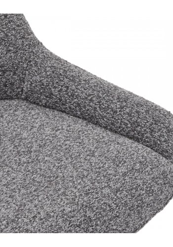 Helena spisebordsstol, m. drejefunktion - gr polyester stof og sort metal