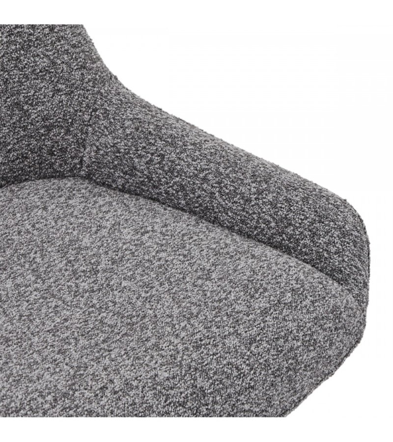 Helena spisebordsstol, m. drejefunktion - gr polyester stof og sort metal