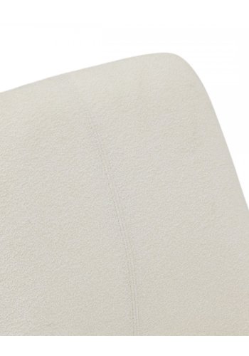 Helena spisebordsstol, m. drejefunktion - hvid polyester stof og sort metal