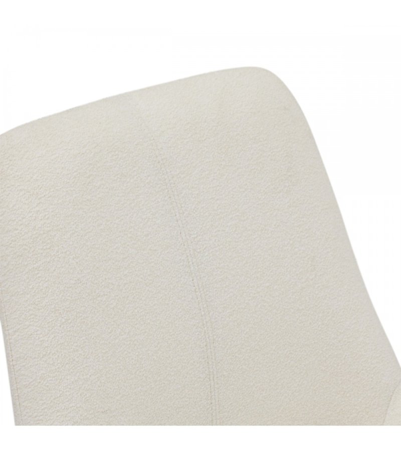 Helena spisebordsstol, m. drejefunktion - hvid polyester stof og sort metal