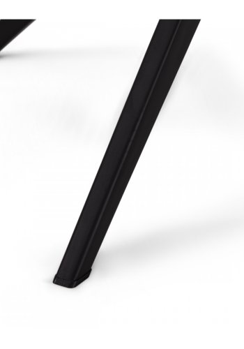 Helena spisebordsstol, m. drejefunktion - hvid polyester stof og sort metal