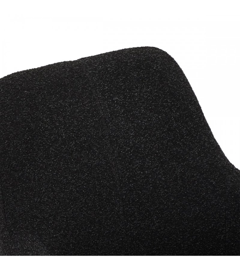 Helena spisebordsstol, m. armln og drejefunktion - sort polyester stof og sort metal