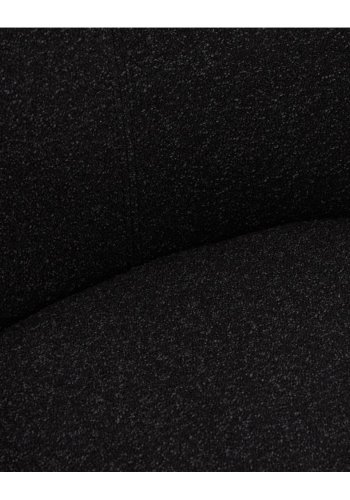 Helena spisebordsstol, m. armln og drejefunktion - sort polyester stof og sort metal