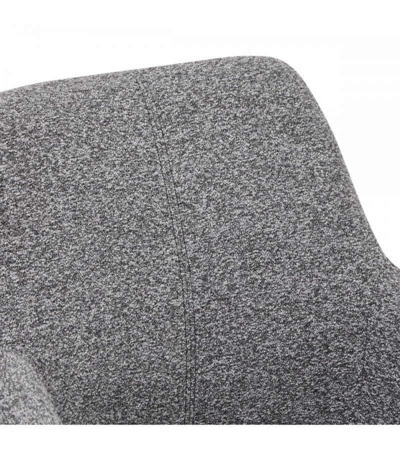 Helena spisebordsstol, m. armln og drejefunktion - gr polyester stof og sort metal