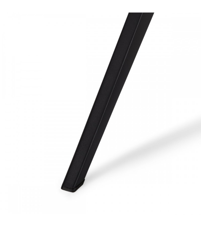 Helena spisebordsstol, m. armln og drejefunktion - hvid polyester stof og sort metal