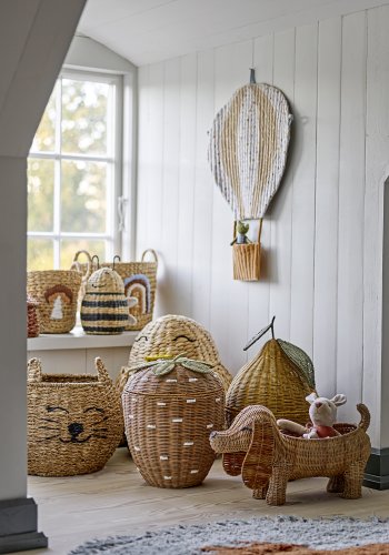 BLOOMINGVILLE MINI Pelino Kurv m/lg, Brun, Rattan