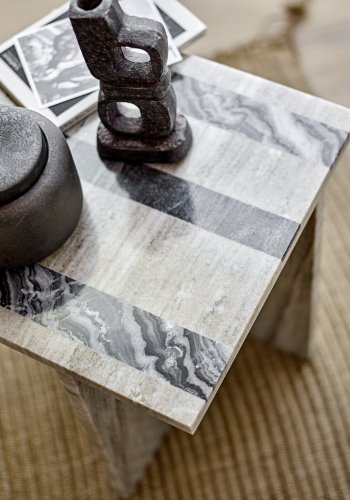 BLOOMINGVILLE Clea Sidebord, Brun, Marmor