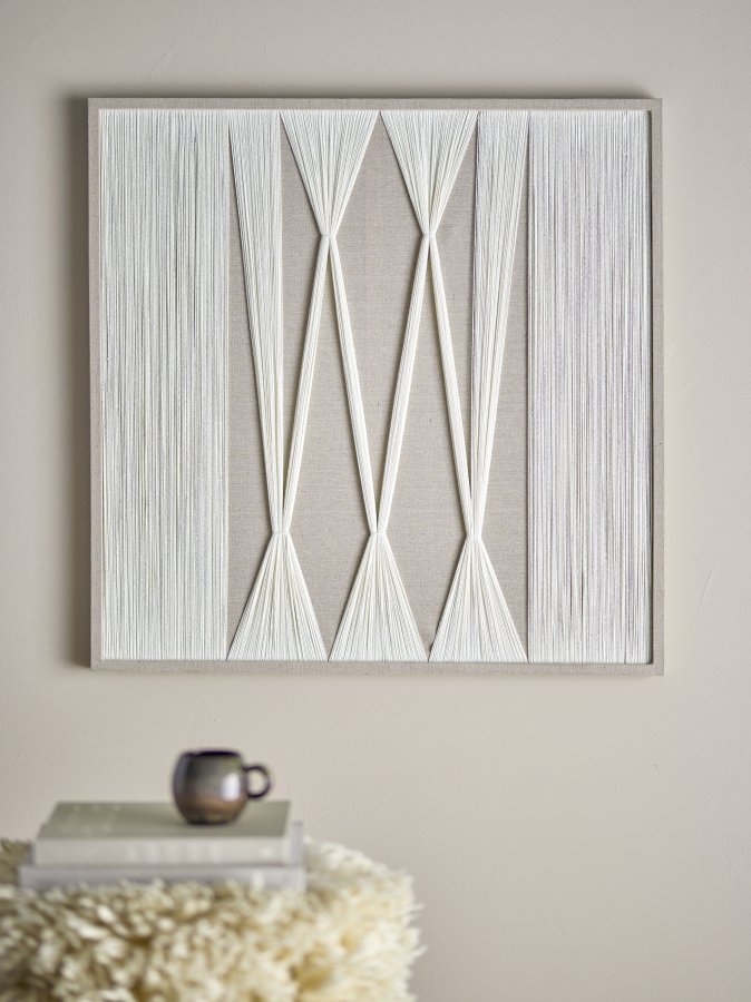 BLOOMINGVILLE Didder vgdekoration, kvadratisk - natur bomuld (80x80)