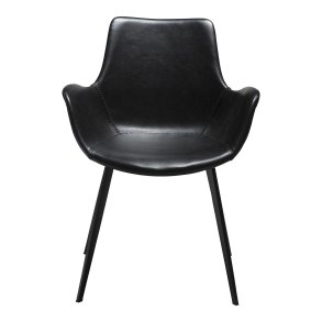 DAN-FORM Hype spisebordsstol, m. armln - vintage sort kunstlder og sort stl