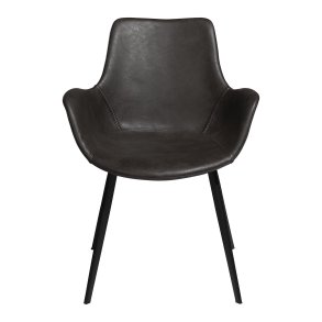 DAN-FORM Hype spisebordsstol, m. armln - vintage gr kunstlder og sort stl