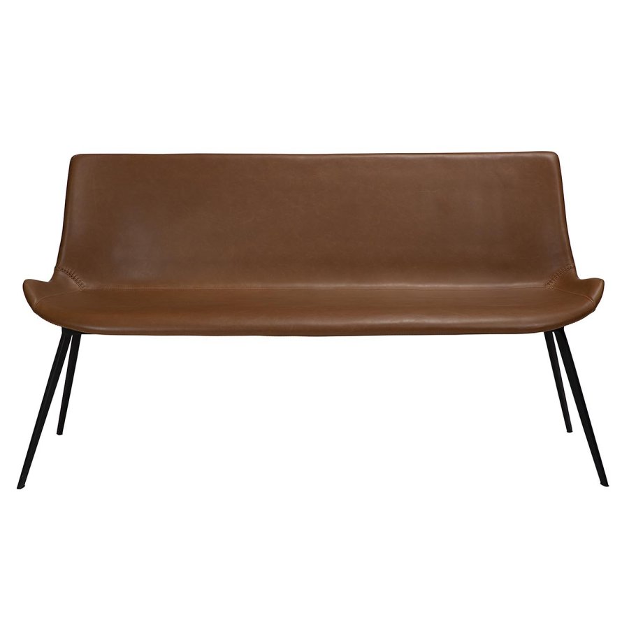 DAN-FORM Hype sofabnk - lysebrun kunstlder og sort stl