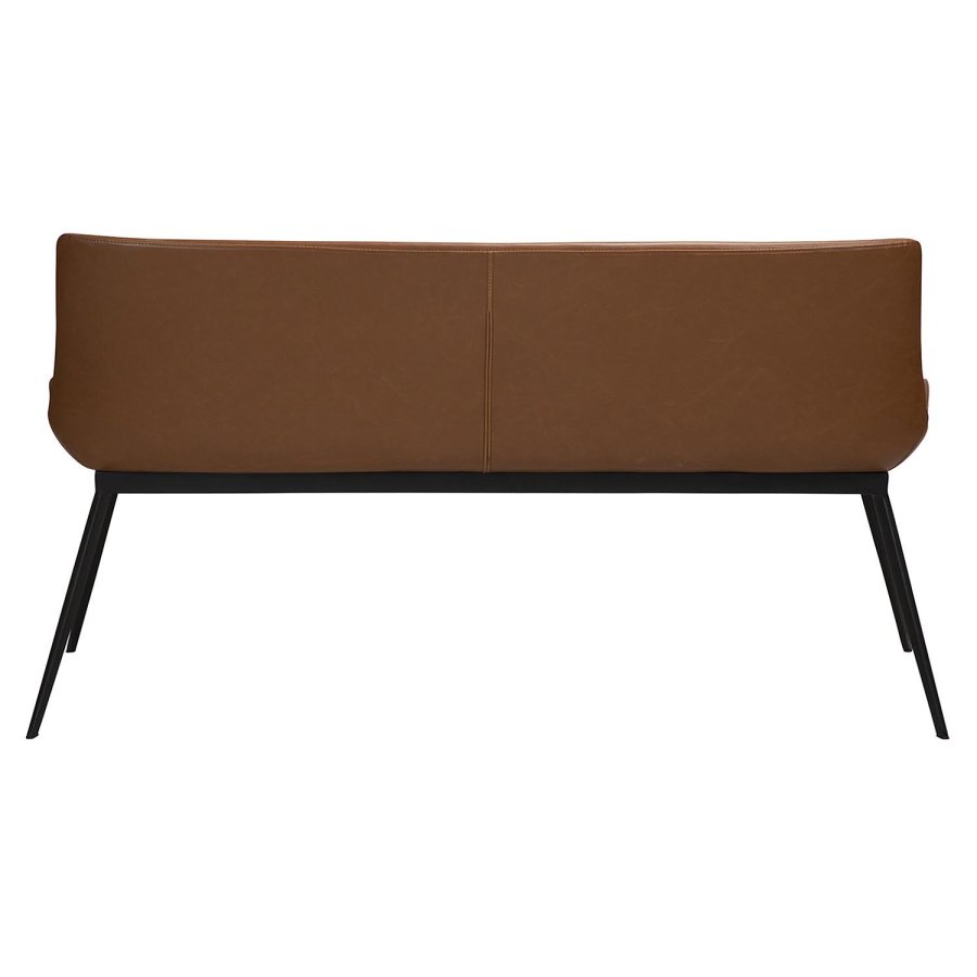 DAN-FORM Hype sofabnk - lysebrun kunstlder og sort stl