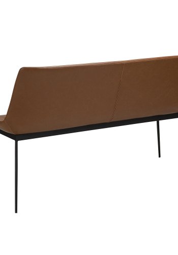 DAN-FORM Hype sofabnk - lysebrun kunstlder og sort stl