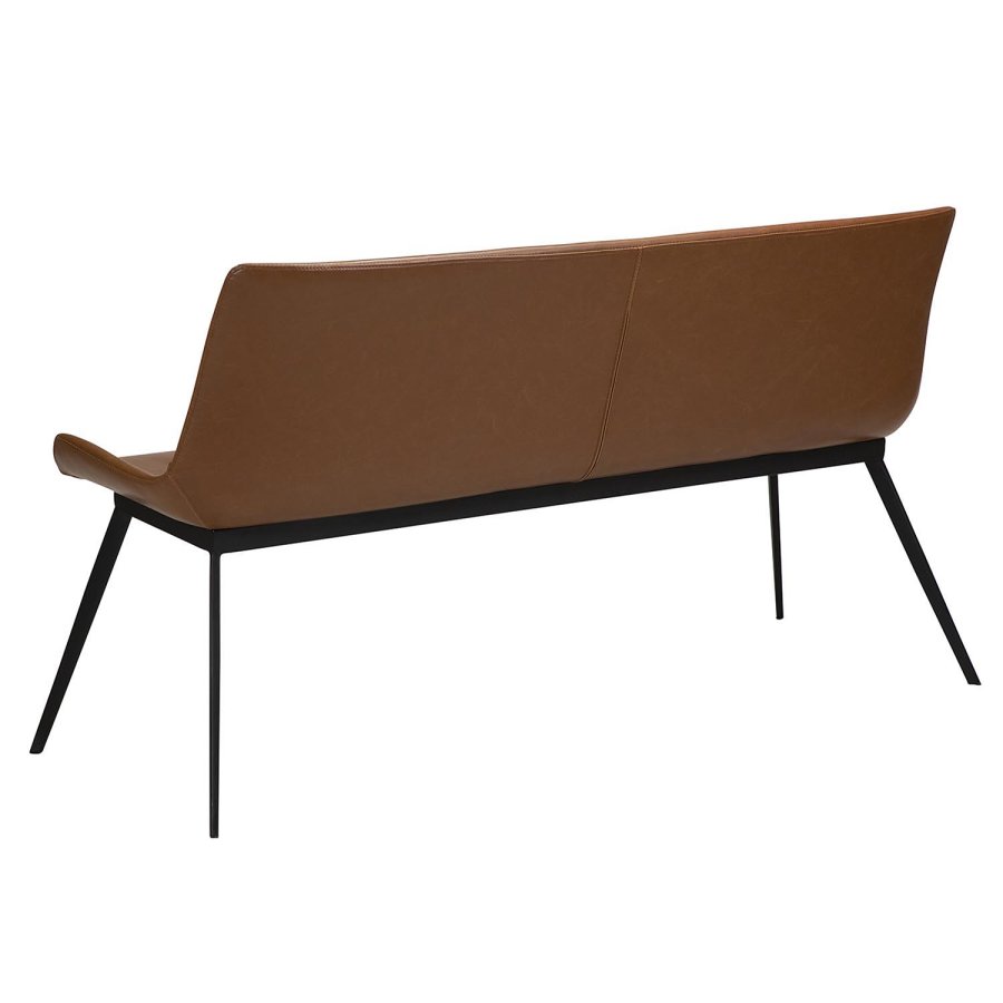 DAN-FORM Hype sofabnk - lysebrun kunstlder og sort stl