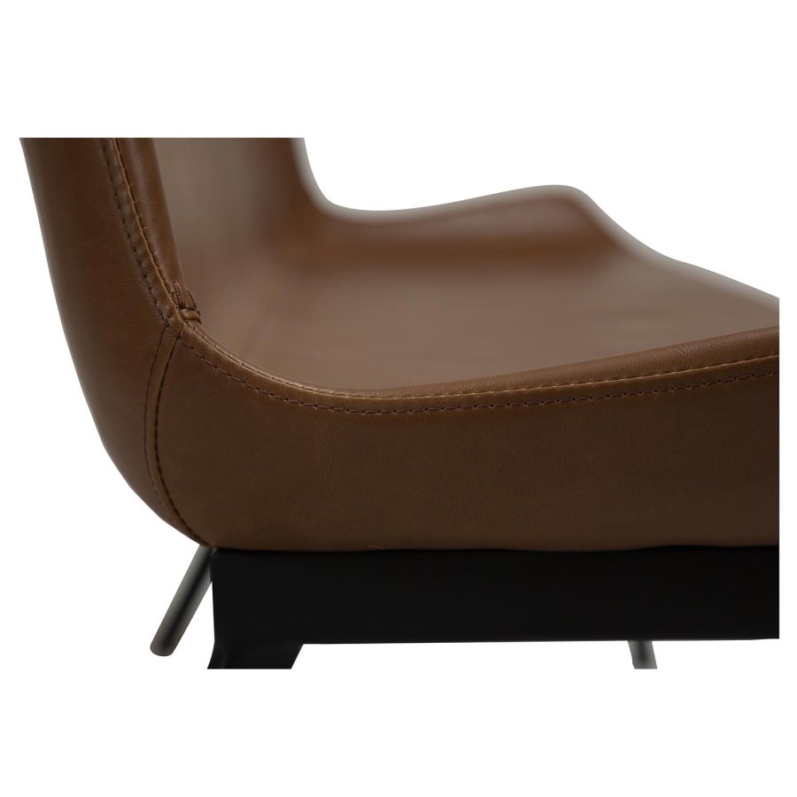 DAN-FORM Hype sofabnk - lysebrun kunstlder og sort stl