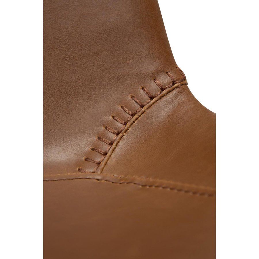 DAN-FORM Hype sofabnk - lysebrun kunstlder og sort stl