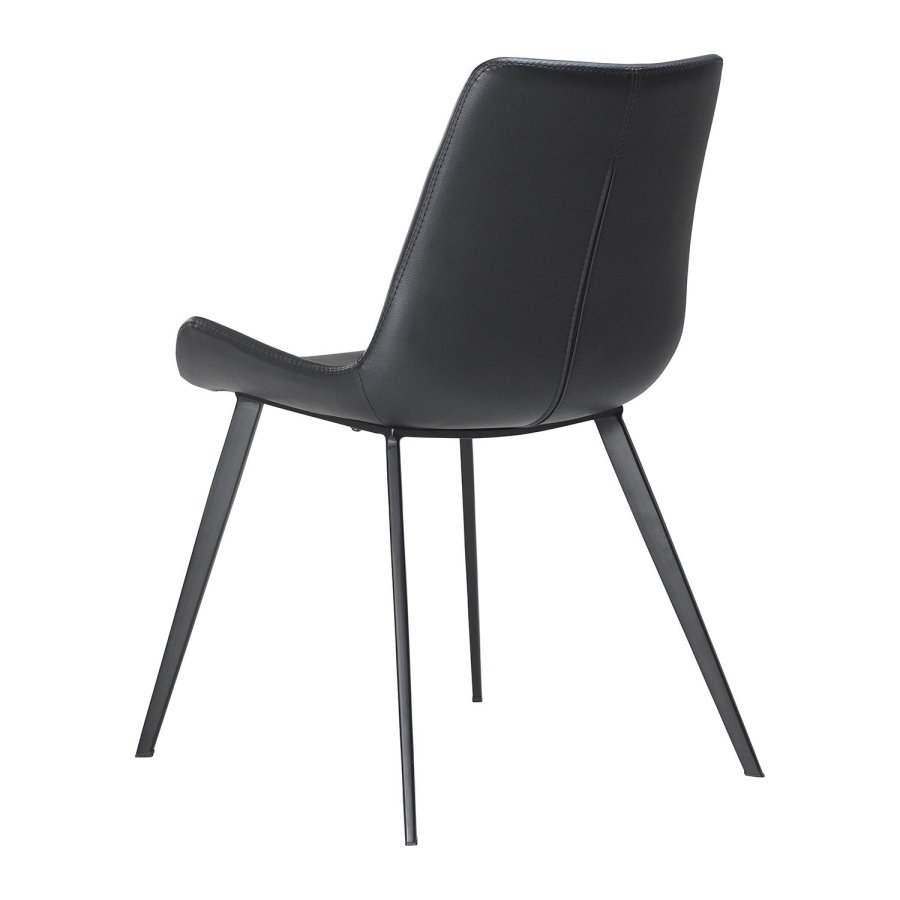 DAN-FORM Hype spisebordsstol - sort kunstlder og sort stl