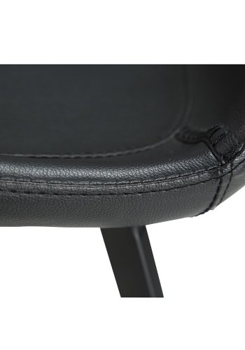 DAN-FORM Hype spisebordsstol - sort kunstlder og sort stl