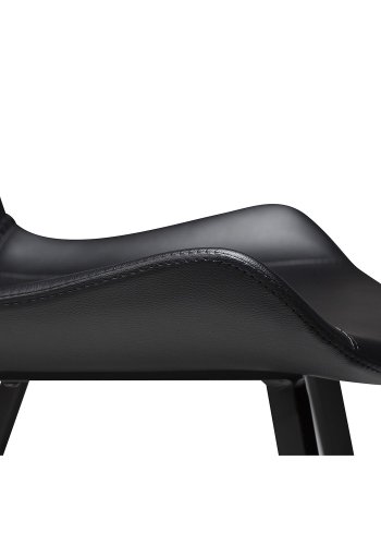 DAN-FORM Hype spisebordsstol - sort kunstlder og sort stl