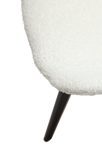 DAN-FORM Hype spisebordsstol - hvid/beige RPES bouclé stof og sort stl
