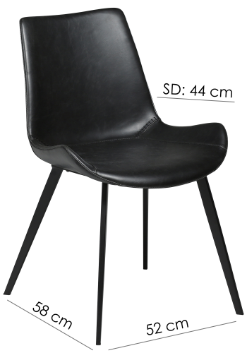 DAN-FORM Hype spisebordsstol - hvid/beige RPES bouclé stof og sort stl