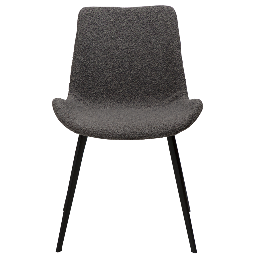 DAN-FORM Hype spisebordsstol - gr RPES bouclé stof og sort stl