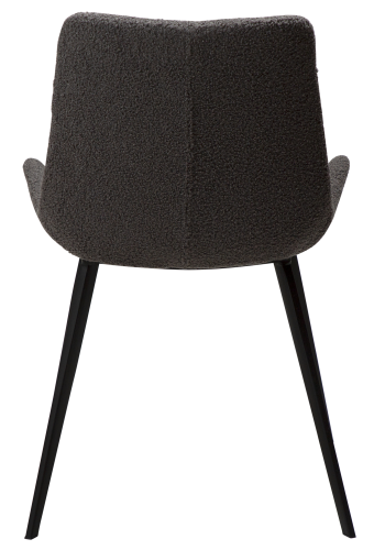 DAN-FORM Hype spisebordsstol - gr RPES bouclé stof og sort stl